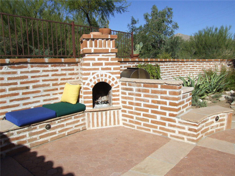 Brick Built Fireplace and Seating